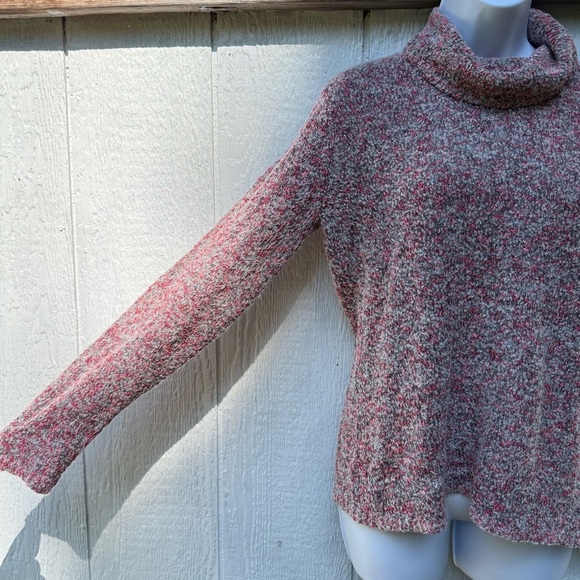 Sigrid Olsen Sport Women’s Pink Knit Pullover Cowl Neck Long Sleeve Sweater M - Picture 3 of 7